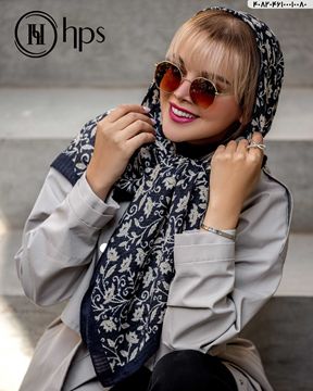 تصویر روسری نخی ژاکارد دوردوخت 100
