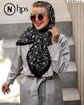 تصویر  روسری نخی ژاکارد دوردوخت 100