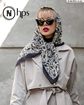 تصویر  روسری نخی ژاکارد دوردوخت 100