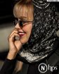 تصویر  روسری نخی ژاکارد دوردوخت 100