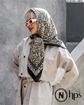 تصویر  روسری نخی ژاکارد دوردوخت 100