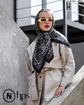 تصویر  روسری نخی ژاکارد دوردوخت 100