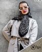 تصویر  روسری نخی ژاکارد دوردوخت 100