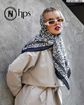تصویر  روسری نخی ژاکارد دوردوخت 100