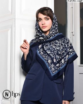 تصویر روسری نخی ژاکارد دوردوخت 100