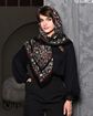 تصویر  روسری نخی ژاکارد دوردوخت 100