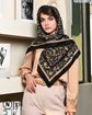 تصویر  روسری نخی ژاکارد دوردوخت 100