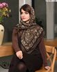 تصویر  روسری نخی ژاکارد دوردوخت 100