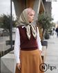 تصویر  روسری نخی ژاکارد دوردوخت 100