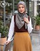 تصویر  روسری نخی ژاکارد دوردوخت 100