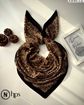 تصویر  روسری نخی ژاکارد دوردوخت 100