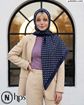 تصویر  روسری نخی کرپ دوردوخت 110