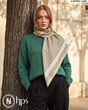 تصویر روسری نخی کرپ دوردوخت 110