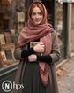 تصویر  روسری نخی کرپ دوردوخت 120