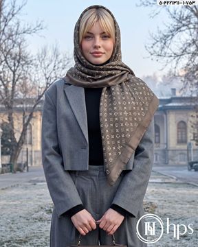 تصویر روسری نخی کرپ دوردوخت 110