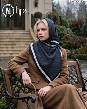 تصویر روسری نخی کرپ دوردوخت 120