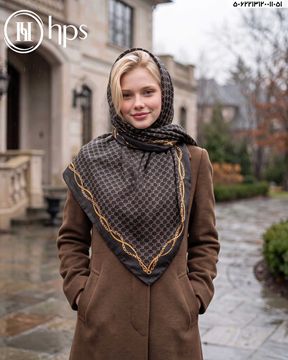 تصویر روسری نخی کرپ دوردوخت 120
