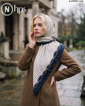 تصویر روسری نخی کرپ دوردوخت 120