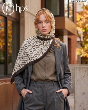 تصویر روسری نخی کرپ دوردوخت 120