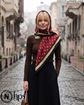 تصویر  روسری نخی کرپ دوردوخت 120